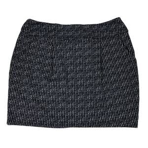Poetry Mini Skirt in Black & White Micro Pattern Pockets Size Small Black Gray
